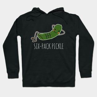 Six-Pack Pickle Funny Pickle Workout Hoodie